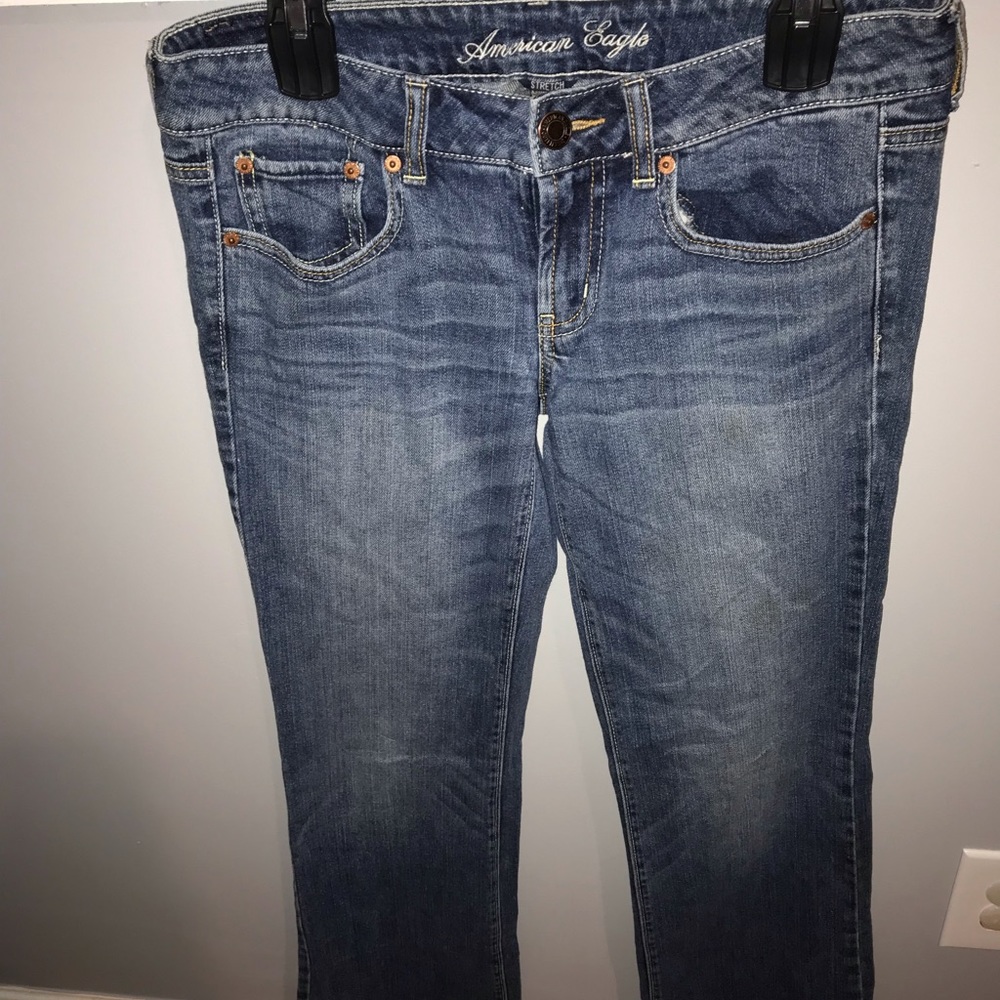 American Eagle boyfriend jeans.